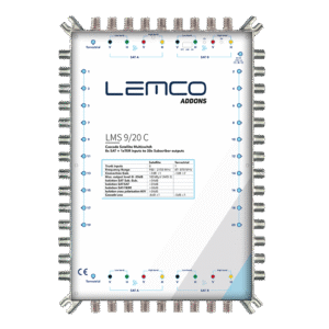 Multiswitch LMS-920 C – urządzenie 9x9x20 w obudowie ZAMAK, widok frontowy
