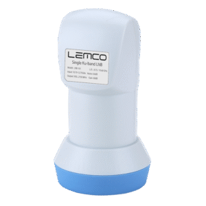 Lemco LNB-101 konwerter KU-band, widok obudowy z filtrem UV