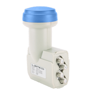 Lemco LNB-104 Quattro KU-band z czterema wyjściami, widok urządzenia