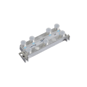 Lemco LSP-1006 – sześciowy rozgałęźnik TV (5–1000 MHz) w odlewanej metalowej obudowie