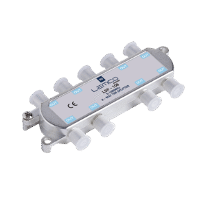 Rozgałęźnik LSP-108 – 8‑wyjściowy splitter TV w odlewanej metalowej obudowie