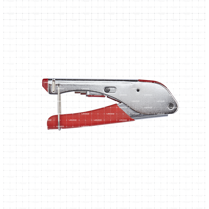 Narzędzie do zaciskania złączy RF Lemco LTC-001 widoczne na białym tle