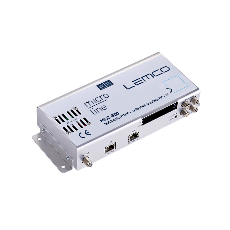 MLC-300 mini headend – kompaktowa jednostka z 2 wejściami DVB i 4 wyjściami RF