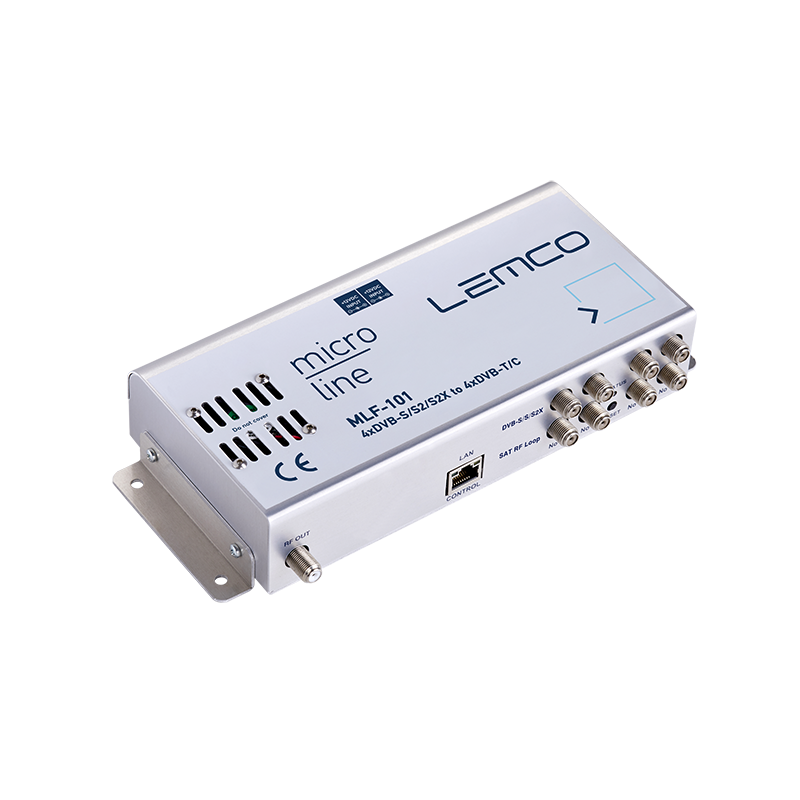 Lemco MLF-101 mini headend — kompaktowe urządzenie do konwersji sygnału satelitarnego na DVB-T/C