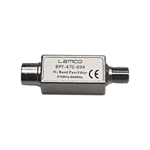 Filtr pasmowy LEMCO BPF-470-694 do 470–694 MHz, widok produktu