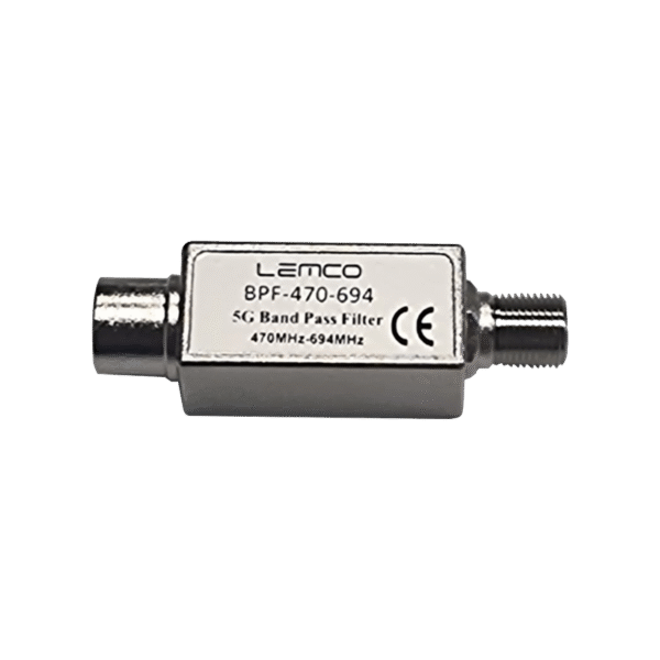 Filtr pasmowy LEMCO BPF-470-694 do 470–694 MHz, widok produktu