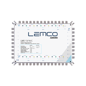 Multiswitch LMS-1316 C Lemco w obudowie ZAMAK, widok urządzenia z przodu