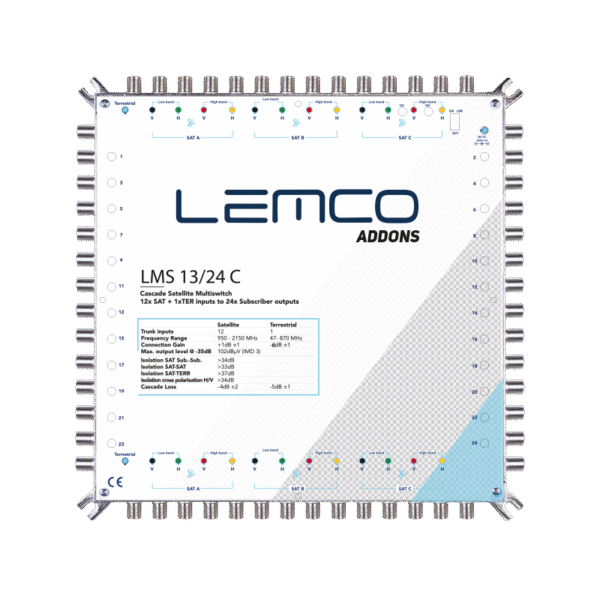 Multiswitch LMS-1324 C 13x24 w metalowej obudowie ZAMAK (bez zasilacza)