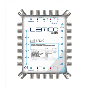 Multiswitch Lemco LMS-512 C 5×5×12 w metalowej obudowie ZAMAK