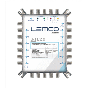 Multiswitch LMS-512 S – kompaktowa obudowa ZAMAK, panel z 12 wyjściami i złączami F