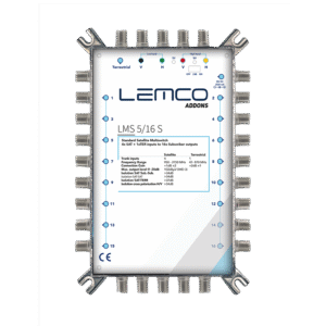 Multiswitch LEMCO LMS-516 S w obudowie ZAMAK, widok urządzenia z przodu