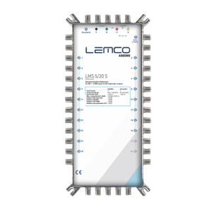 Multiswitch Lemco LMS-520 S 5×20 z obudową ZAMAK i zewnętrznym zasilaczem
